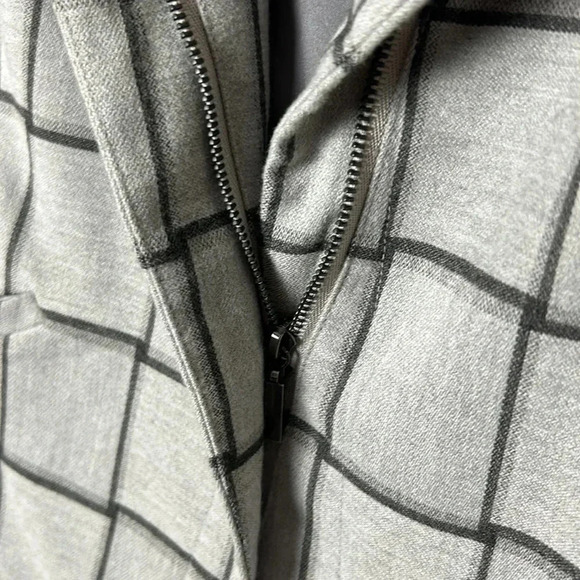 Halogen plaid blazer,academia,clueless preppy,office,business woman, grey,Sm,EC - Picture 7 of 16